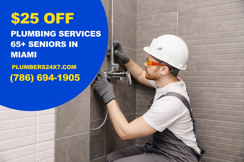 $25 OFF Plumbing services offer 65 plus in Miami