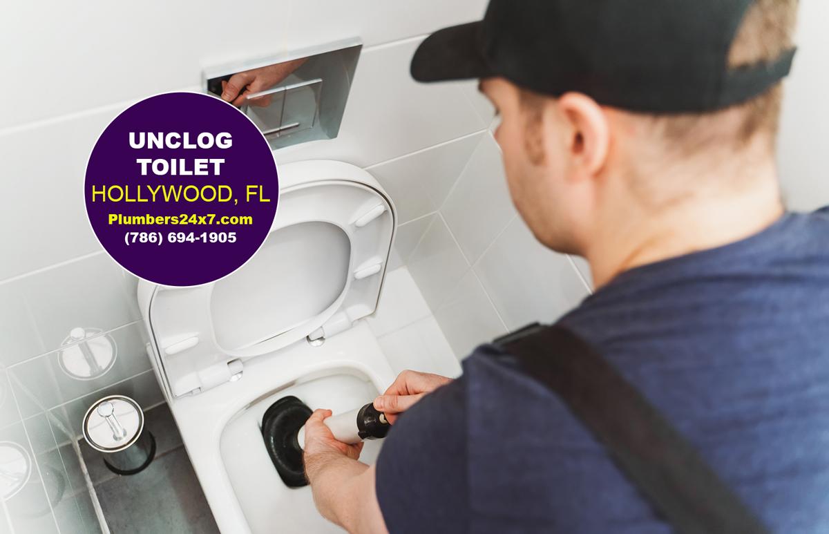 Unclog toilet in Hollywood, Florida