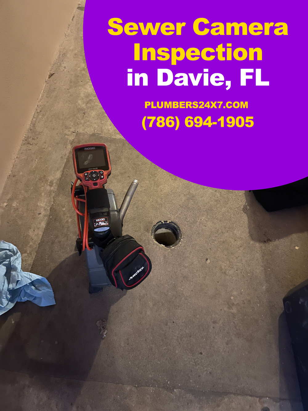 Sewer Camera Inspection in Davie